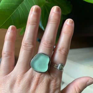 Seaglass large ring